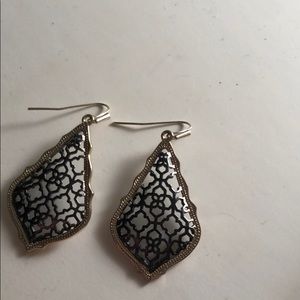 Kendra Scott Gunmetal and Gold Addie Earrings